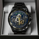Seattle Seahawks 50th Anniversary 2026 Black Stainless Steel Watch - TANTN16079