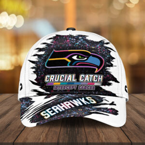 Seattle Seahawks x Crucial Catch Intercept Cancer Classic Cap - MAITM12975