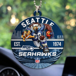 Seattle Seahawks Custom shape 2-sided Acrylic Car Ornament - HOATT12924