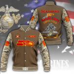 Seattle Seahawks x US Marine Corps 250th Anniversary Varsity Jacket – MAITM12799