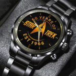 Star Trek 60th Anniversary Black Stainless Steel Watch - HOATT12542