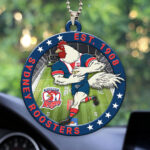 Sydney Roosters Custom Shape 2-sided Acrylic Car Ornament – HOATT13381