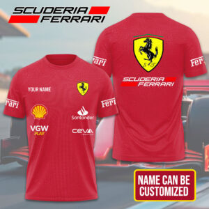 Personalized Scuderia Ferrari 3D Apparel - TMTHU1142
