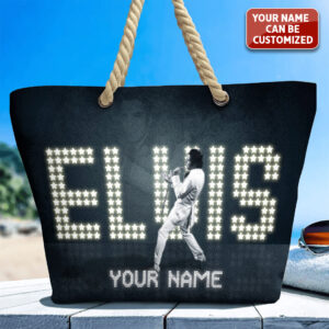 Personalized Elvis Presley Hemp Rope Tote Bag - TANTN 14242
