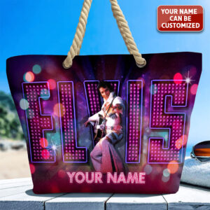 Personalized Elvis Presley Hemp Rope Tote Bag - TANTN 14243