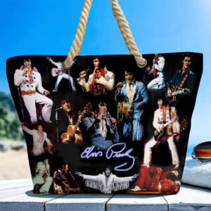 Elvis Presley Hemp Rope Tote Bag - TANTN 14244