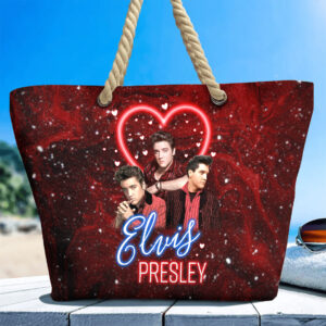 Elvis Presley Hemp Rope Tote Bag - TANTN 14246