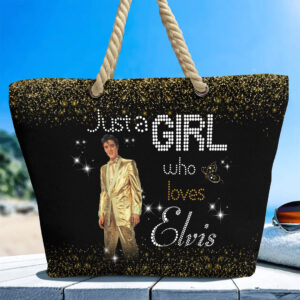 Elvis Presley Hemp Rope Tote Bag - TANTN 14289