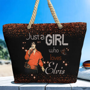 Elvis Presley Hemp Rope Tote Bag - TANTN 14290