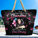 Elvis Presley Hemp Rope Tote Bag - TANTN 14292