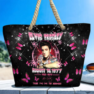 Elvis Presley Hemp Rope Tote Bag - TANTN 14293