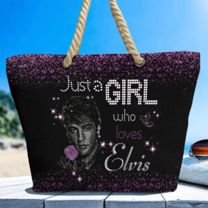 Elvis Presley Hemp Rope Tote Bag - TANTN 14295