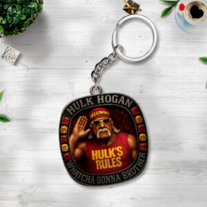 Hulk Hogan Custom Shape 2-sided Keychain - TANTN 15125