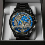 Detroit Lions 95th Anniversary 2025 Black Stainless Steel Watch - TANTN15890