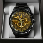US Navy Black Stainless Steel Watch - TANTN15891