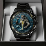 US Navy Black Stainless Steel Watch - TANTN15896