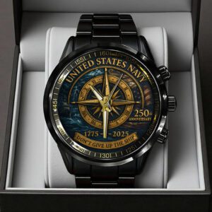 US Navy Black Stainless Steel Watch - TANTN15897