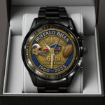 Buffalo Bills Black Stainless Steel Watch - TANTN15902