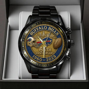 Buffalo Bills Black Stainless Steel Watch - TANTN15902