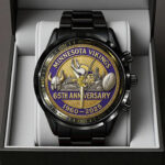 Minnesota Vikings Black Stainless Steel Watch - TANTN15903