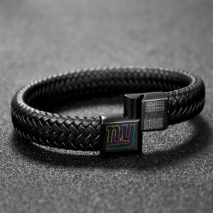 New York Giants Crucial Catch 2025 Braided Leather Bracelet - TANTN15930