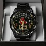 Boston Red Sox 125th Anniversary 2026 Black Stainless Steel Watch - TANTN16070