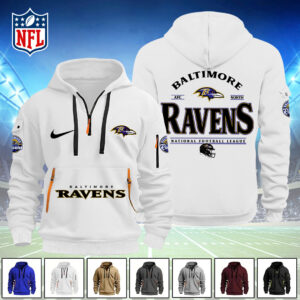 Baltimore Ravens 2D Quarter Zip Hoodie - TANTN16104