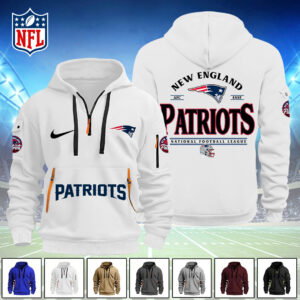 New England Patriots 2D Quarter Zip Hoodie - TANTN16123