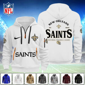 New Orleans Saints 2D Quarter Zip Hoodie - TANTN16124