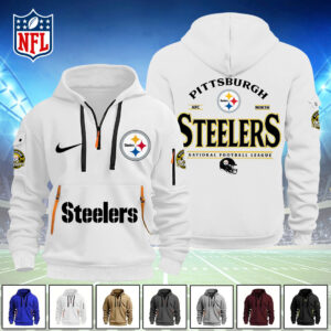 Pittsburgh Steelers 2D Quarter Zip Hoodie - TANTN16128