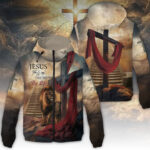 Lion Cross Resurrection Christian 3D Windbreaker Jacket - TANTN16192