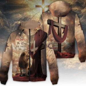 The Lion And The Path To Life 3D Windbreaker Jacket - TANTN16226