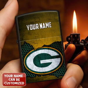 Personalized Green Bay Packers Zippo Lighter Case (No Insert) - TANTN16525