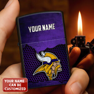 Personalized Minnesota Vikings Zippo Lighter Case (No Insert) - TANTN16534