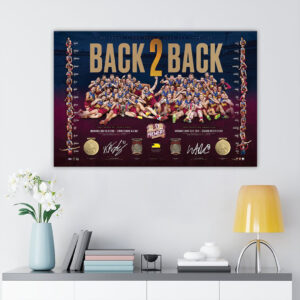 Brisbane Lions Premiers 2025 Rectangle Canvas With Inner Frame - TANTN16890