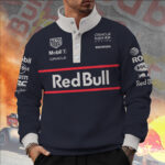 Red Bull Racing 3D Snap Button Collar Sweatshirt – TANTN16922
