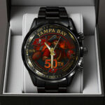 Tampa Bay Buccaneers 50th Anniversary 2026 Black Stainless Steel Watch - TANTN15980