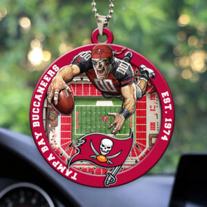 Tampa Bay Buccaneers Custom shape 2-sided Acrylic Car Ornament - HOATT12606