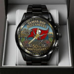 Tampa Bay Buccaneers 50th Anniversary 2026 Black Stainless Steel Watch - TANTN15982