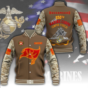 Tampa Bay Buccaneers x US Marine Corps 250th Anniversary Varsity Jacket – MAITM12800