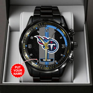 Personalized Tennessee Titans Black Stainless Steel Watch - TANTN16034
