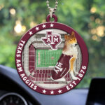 Texas A&M Aggies Football Custom shape 2-sided Acrylic Car Ornament – HOATT13138
