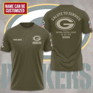 Personalized Green Bay Packers x Salute To Service 3D Apparel - TMTHU1113