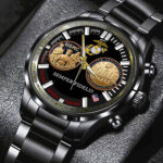 US Marine Corps Black Stainless Steel Watch - HOATT 11962