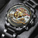 US Marine Corps Black Stainless Steel Watch - MAITM 12180