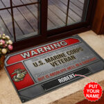 Personalized US Marine Corps 250th Anniversary Custom Doormat - MAITM12904