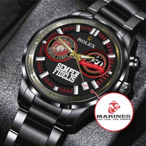 US Marine Corps x Rolex Black Stainless Steel Watch - MAITM 12170