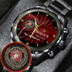 US Marine Corps x Rolex Black Stainless Steel Watch - MAITM 12175