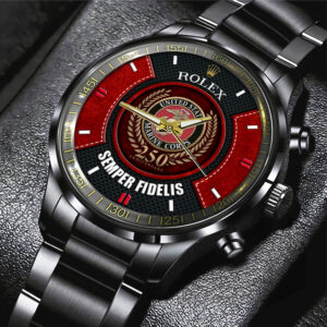 US Marine Corps x Rolex Black Stainless Steel Watch - MAITM 12198