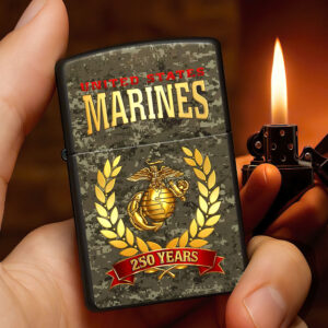 US Marine Corps 250th Anniversary 2025 Zippo Lighter Case (No Insert) - TMTHU1008